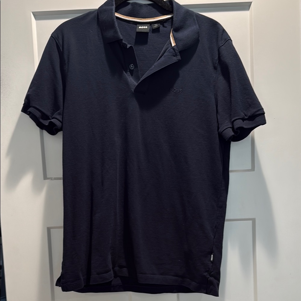 Boss Men's Dark Blue Polo Shirt